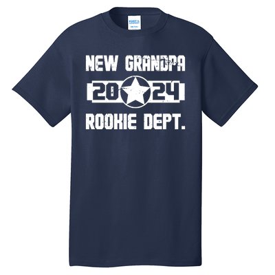 Funny New Grandpa Rookie Dept 2024 Tall T-Shirt