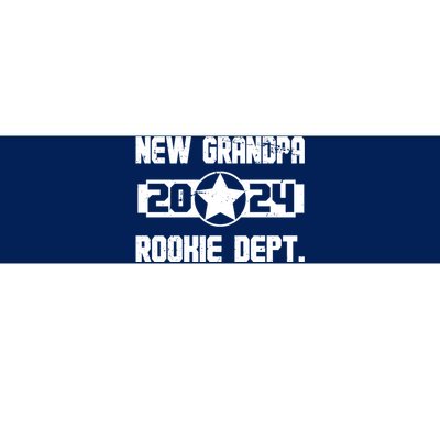 Funny New Grandpa Rookie Dept 2024 Bumper Sticker