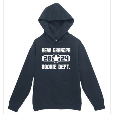 Funny New Grandpa Rookie Dept 2024 Urban Pullover Hoodie