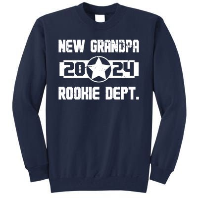 Funny New Grandpa Rookie Dept 2024 Tall Sweatshirt