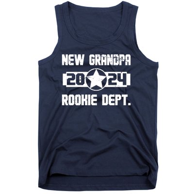 Funny New Grandpa Rookie Dept 2024 Tank Top