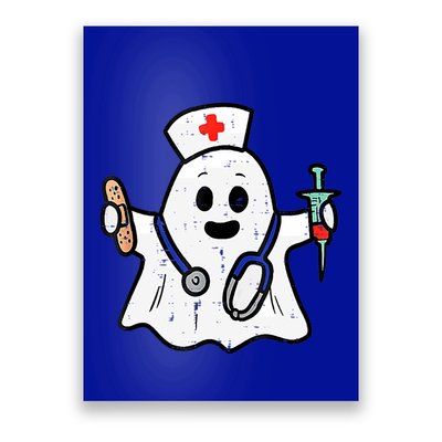 Funny Nurse Ghost Boo Scrub Pocket Halloween Spooky Season Gift Poster