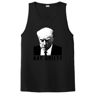 Funny Not Guilty Donald Trump Mug Shot PosiCharge Competitor Tank