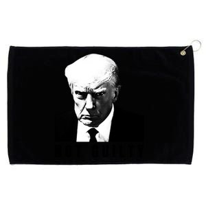 Funny Not Guilty Donald Trump Mug Shot Grommeted Golf Towel