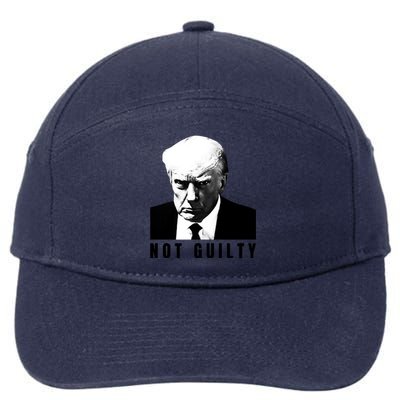 Funny Not Guilty Donald Trump Mug Shot 7-Panel Snapback Hat