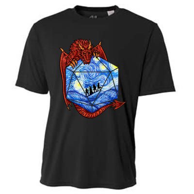 Funny Nerdy Gamer , Fantasy Art , Starry Night Cooling Performance Crew T-Shirt