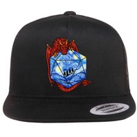 Funny Nerdy Gamer , Fantasy Art , Starry Night Flat Bill Trucker Hat