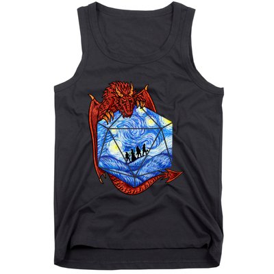 Funny Nerdy Gamer , Fantasy Art , Starry Night Tank Top