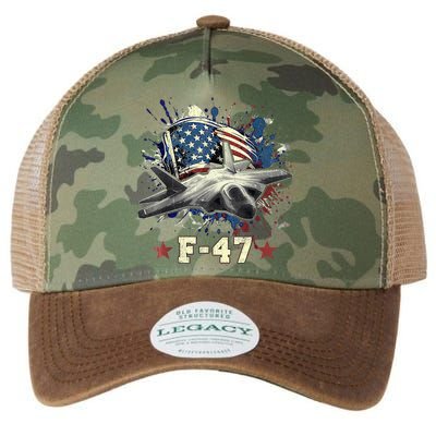 F-47 Next Generation Fighter Jet Aviation Airshow Legacy Tie Dye Trucker Hat
