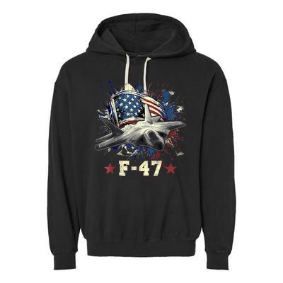 F-47 Next Generation Fighter Jet Aviation Airshow Garment-Dyed Fleece Hoodie