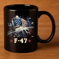 F-47 Next Generation Fighter Jet Aviation Airshow 11oz C Handle Ceramic Mug