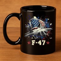 F-47 Next Generation Fighter Jet Aviation Airshow 11oz C Handle Ceramic Mug