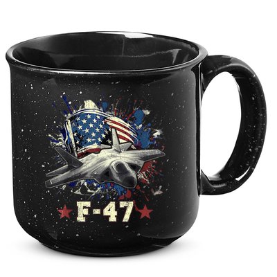 F-47 Next Generation Fighter Jet Aviation Airshow 15oz Campfire Ceramic Mug