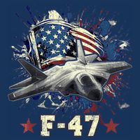 F-47 Next Generation Fighter Jet Aviation Airshow Cooling Performance Crew T-Shirt