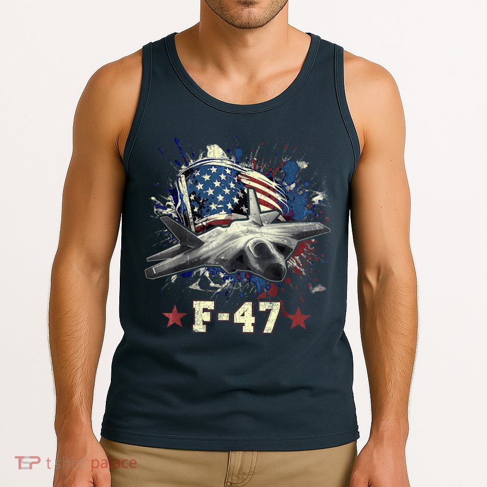 F-47 Next Generation Fighter Jet Aviation Airshow Tank Top