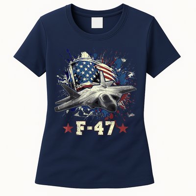 F-47 Next Generation Fighter Jet Aviation Airshow Womens T-Shirt