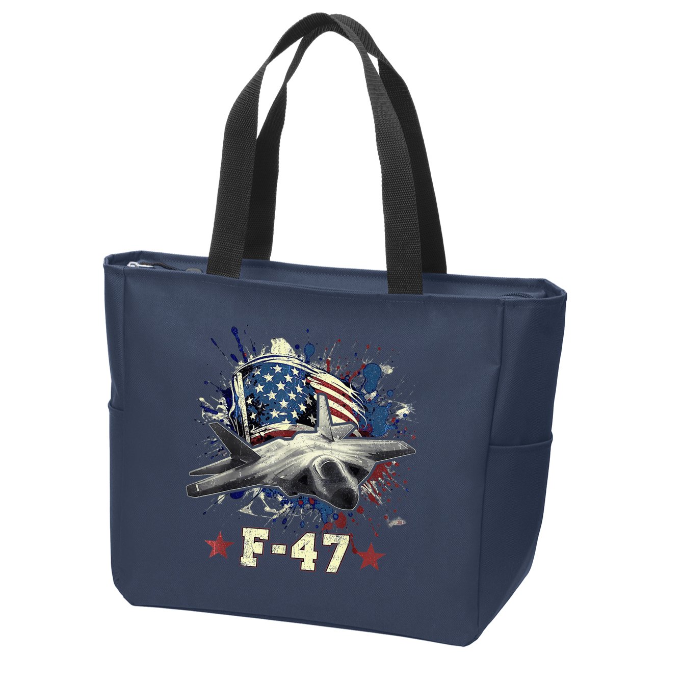 F-47 Next Generation Fighter Jet Aviation Airshow Zip Tote Bag
