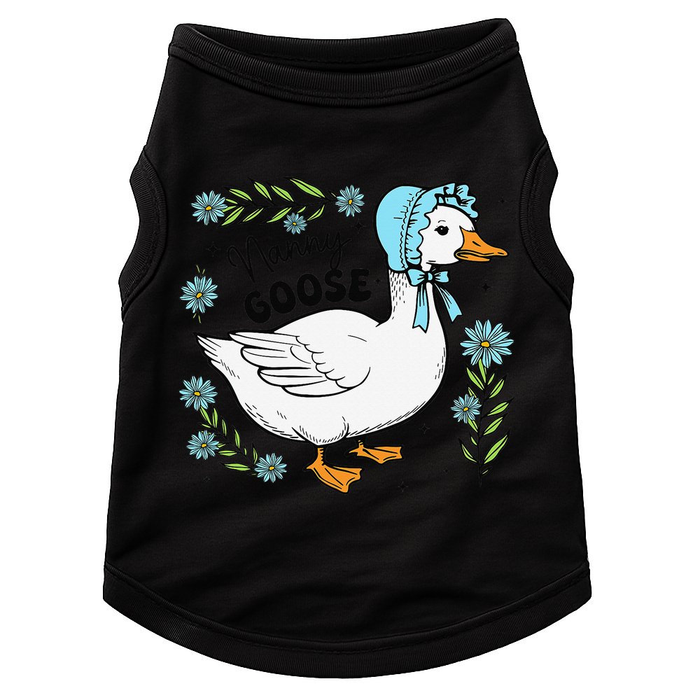 Floral Nanny Goose Cute Silly Goose Mothers Day Doggie Tank