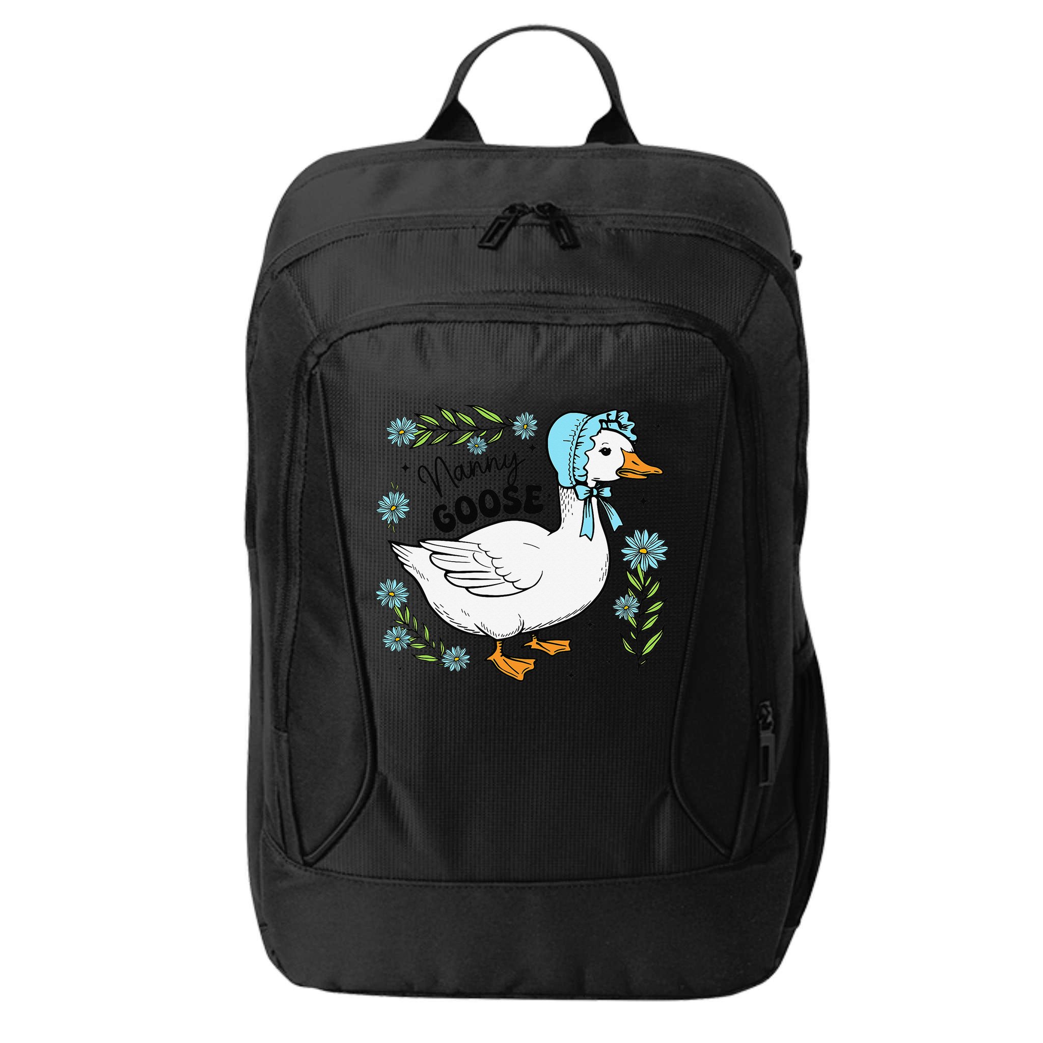 Floral Nanny Goose Cute Silly Goose Mothers Day City Backpack