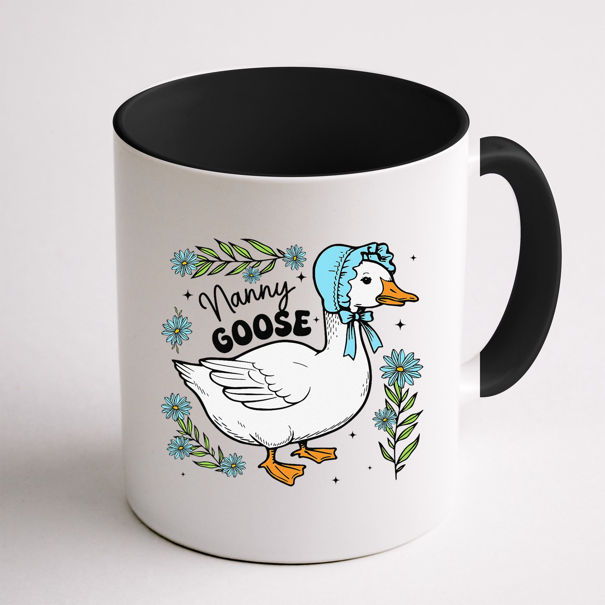 Floral Nanny Goose Cute Silly Goose Mothers Day Mug