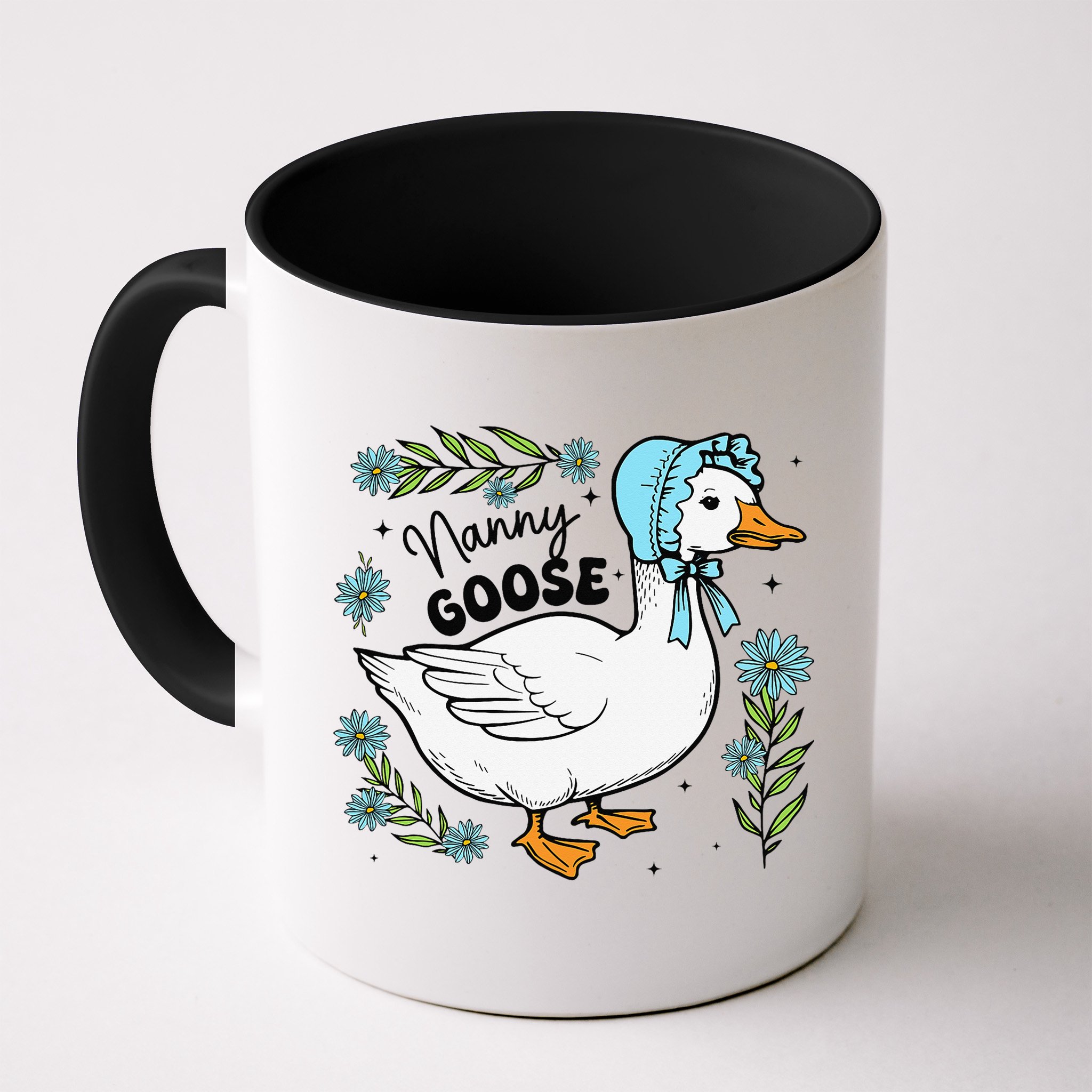 Floral Nanny Goose Cute Silly Goose Mothers Day Mug