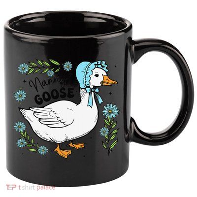Floral Nanny Goose Cute Silly Goose Mothers Day 11oz C Handle Ceramic Mug