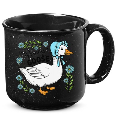 Floral Nanny Goose Cute Silly Goose Mothers Day 15oz Campfire Ceramic Mug