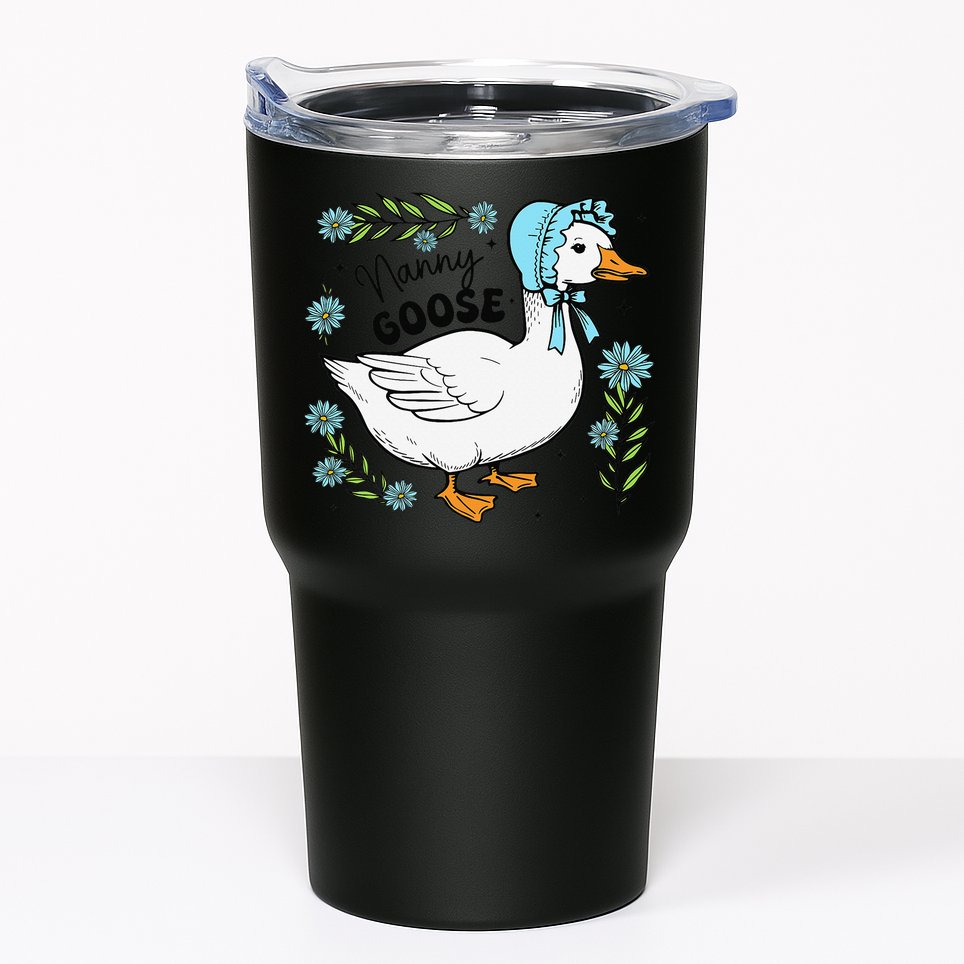 Floral Nanny Goose Cute Silly Goose Mothers Day Tumbler