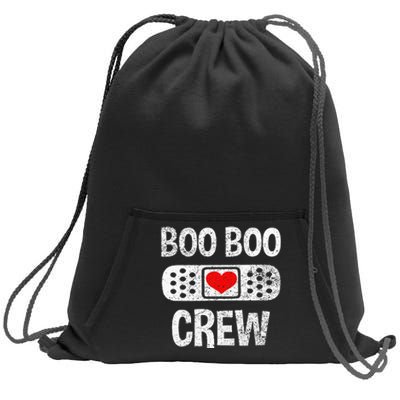 Funny Nurse Ghost Boo Crew Halloween Costume Girls Sweatshirt Cinch Pack Bag