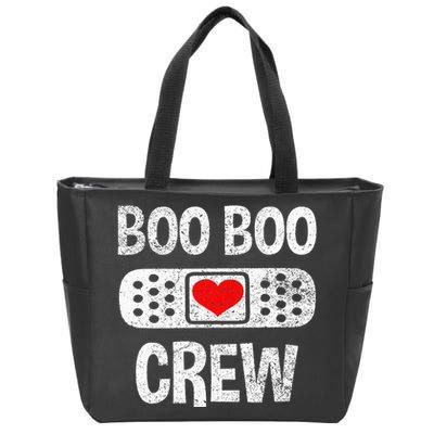 Funny Nurse Ghost Boo Crew Halloween Costume Girls Zip Tote Bag