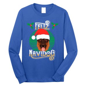 Feliz Navidog Ger Shepherd Dog Holiday Merry Christmas Gift Long Sleeve Shirt