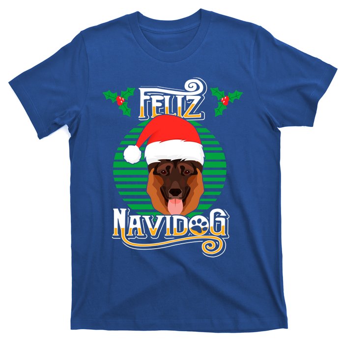 Feliz Navidog Ger Shepherd Dog Holiday Merry Christmas Gift T-Shirt