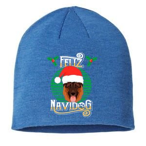 Feliz Navidog Ger Shepherd Dog Holiday Merry Christmas Gift Sustainable Beanie