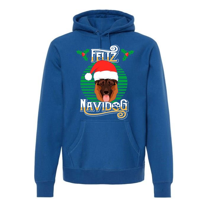 Feliz Navidog Ger Shepherd Dog Holiday Merry Christmas Gift Premium Hoodie