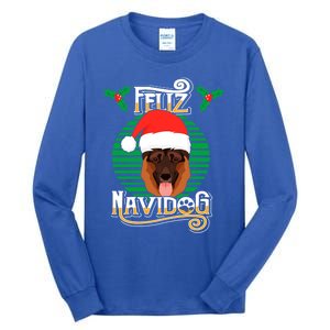 Feliz Navidog Ger Shepherd Dog Holiday Merry Christmas Gift Tall Long Sleeve T-Shirt