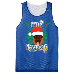 Feliz Navidog Ger Shepherd Dog Holiday Merry Christmas Gift Mesh Reversible Basketball Jersey Tank