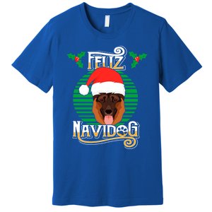 Feliz Navidog Ger Shepherd Dog Holiday Merry Christmas Gift Premium T-Shirt