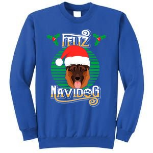 Feliz Navidog Ger Shepherd Dog Holiday Merry Christmas Gift Tall Sweatshirt