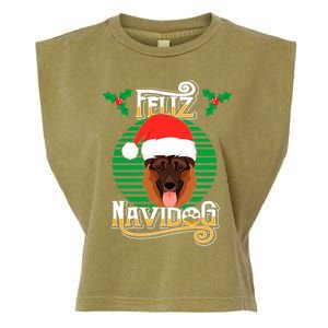 Feliz Navidog Ger Shepherd Dog Holiday Merry Christmas Gift Garment-Dyed Women's Muscle Tee