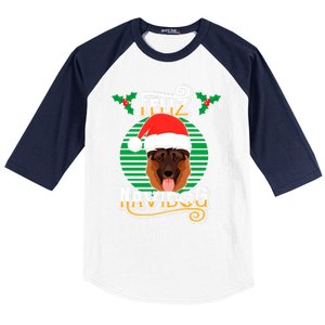 Feliz Navidog Ger Shepherd Dog Holiday Merry Christmas Gift Baseball Sleeve Shirt