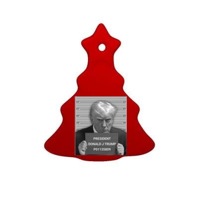 Funny Not Guilty Fulton County Jail Inmate Ceramic Tree Ornament