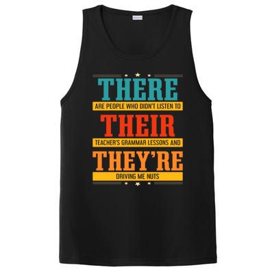 Fun National Grammar Day Quote I Their There They're Teacher Gift PosiCharge Competitor Tank