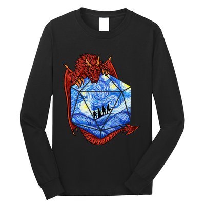 Funny Nerdy Gamer Fantasy Art Starry Night Long Sleeve Shirt