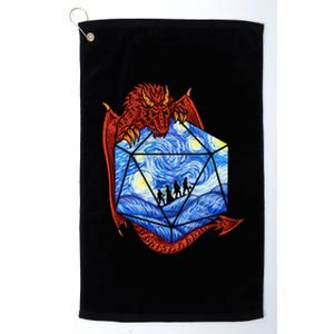 Funny Nerdy Gamer Fantasy Art Starry Night Platinum Collection Golf Towel