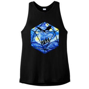 Funny Nerdy Gamer Fantasy Art Starry Night Ladies PosiCharge Tri-Blend Wicking Tank