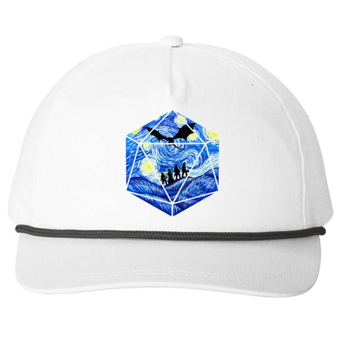 Funny Nerdy Gamer Fantasy Art Starry Night Snapback Five-Panel Rope Hat