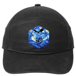 Funny Nerdy Gamer Fantasy Art Starry Night 7-Panel Snapback Hat