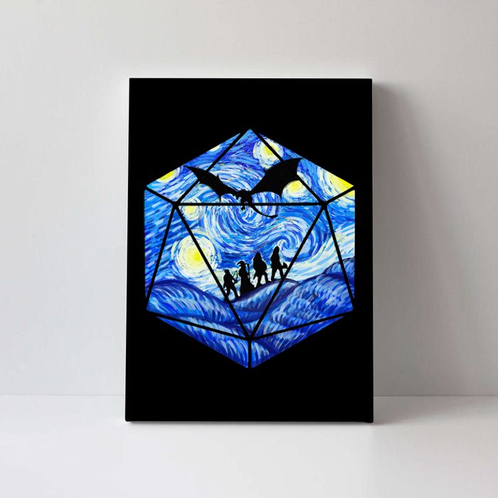 Funny Nerdy Gamer Fantasy Art Starry Night Canvas