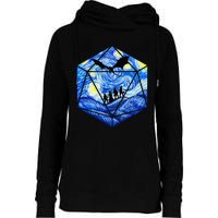 Funny Nerdy Gamer Fantasy Art Starry Night Womens Funnel Neck Pullover Hood