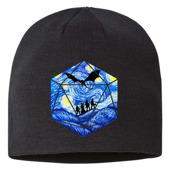 Funny Nerdy Gamer Fantasy Art Starry Night Sustainable Beanie